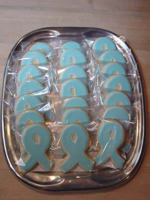 Prostate Ribbon Cancer Cookies